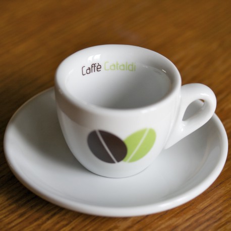 Porcelain espresso cup with Caffè Cataldi logo