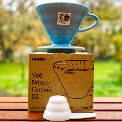 V60 Hario Dripper taille 02 Clear Blue